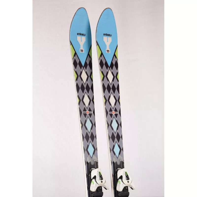 skis STOCKLI Y 77 blue, woodcore, FREERIDE, TIP rocker + Salomon Z10 ( TOP condition )