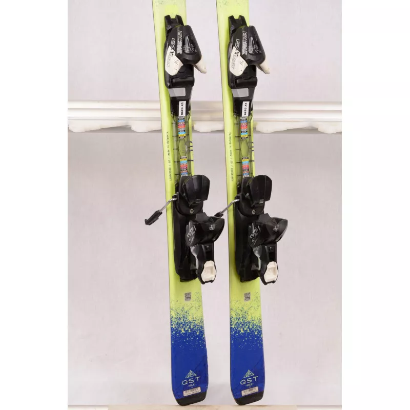 kinder ski's SALOMON QST MAX jr., BLUE/yellow + Atomic Ezytrak 5 ( TOP staat )