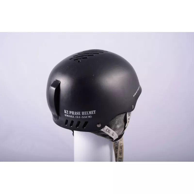casco de esquí/snowboard K2 PHASE, BLACK/grey, ajustable ( condición TOP )
