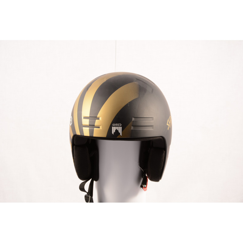 lyžiarska/snowboardová helma SHRED BASHER NOSHOCK helmet, Black/gold, FIS norm ( NOVÁ )