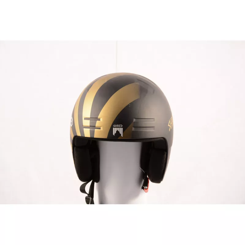 skihelm/snowboardhelm SHRED BASHER NOSHOCK helmet, Black/gold, FIS norm ( NIEUW )