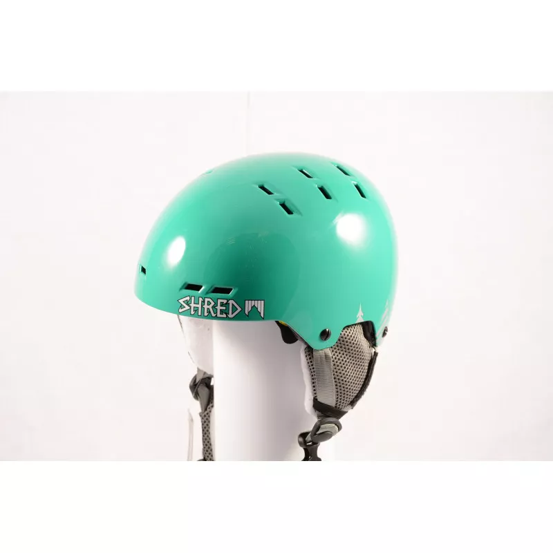 casco de esquí/snowboard SHRED BUMPER NOSHOCK WARM TIMBER green, ajustable ( NUEVO )