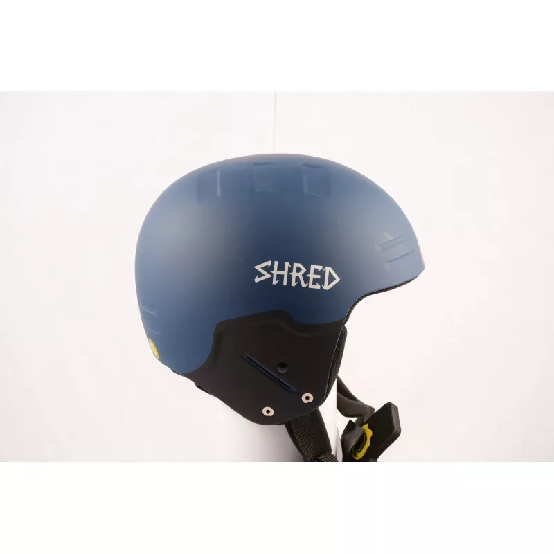 skihelm/snowboardhelm SHRED FIS BASHER NOSHOCK GRAB, blue, FIS norm, verstelbaar ( NIEUW )