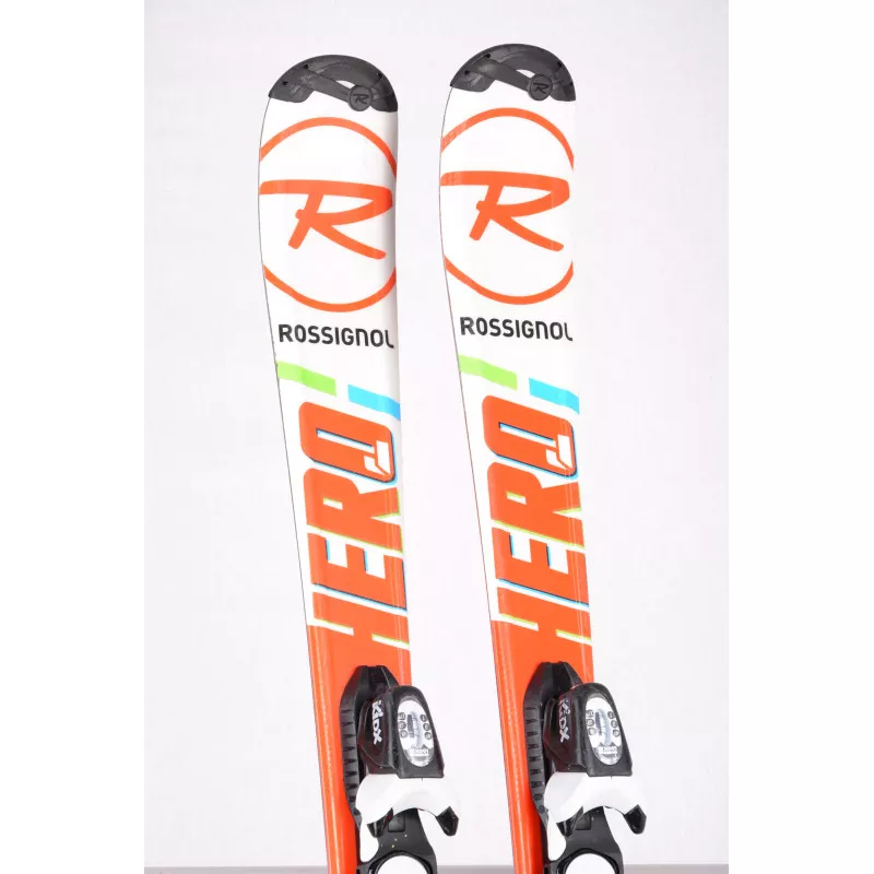 skis enfant/junior ROSSIGNOL HERO J + Look KIDX 4.5 ( en PARFAIT état )
