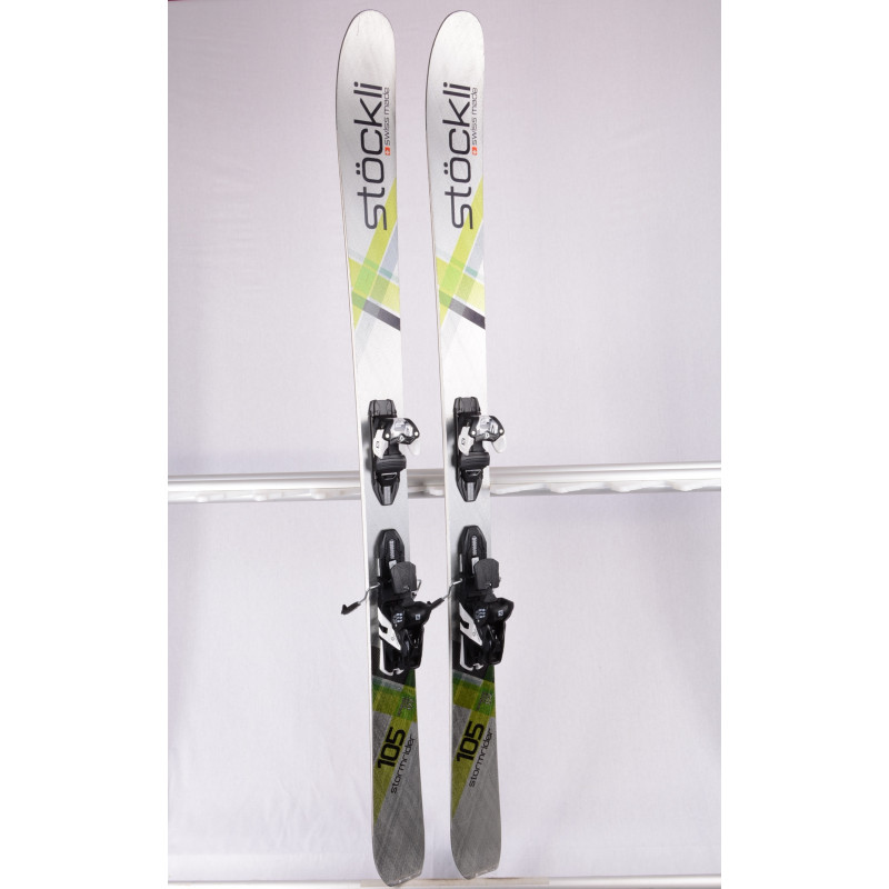 freeride skis STOCKLI STORMRIDER 105 SILV/GR 2019 + Salomon Warden 13 ( like NEW )