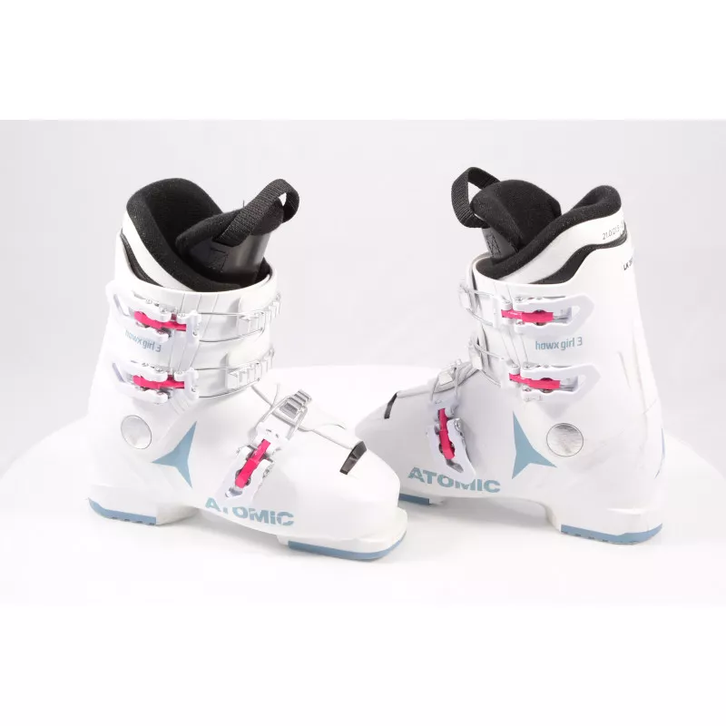 buty narciarskie dla dzieci ATOMIC HAWX GIRL 3, 2020, WHITE/denim blue, macro