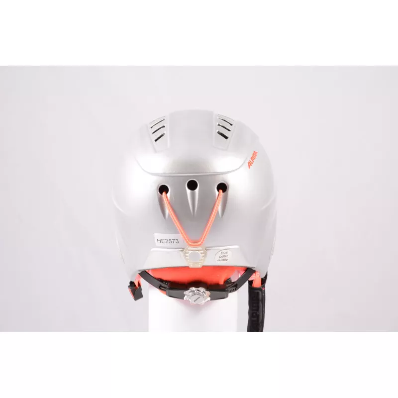 casco de esquí/snowboard ALPINA CARAT 2019, silver/orange, ajustable ( condición TOP )