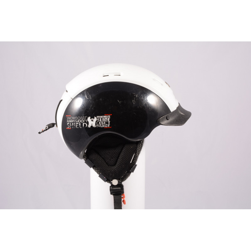 ski/snowboard helmet CASCO SNOW SHIELD, BLACK/white, adjustable