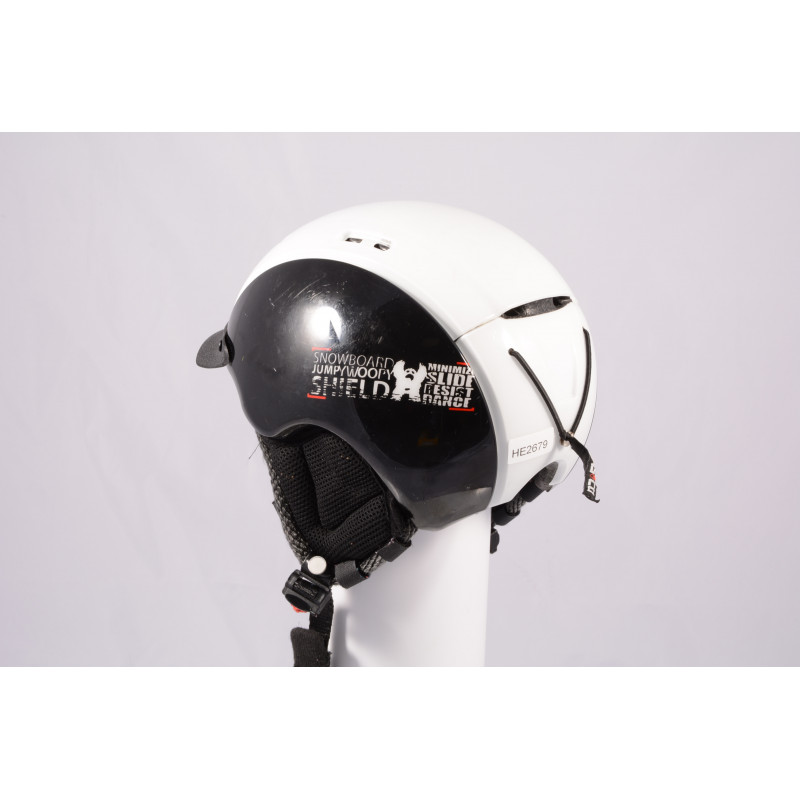 ski/snowboard helmet CASCO SNOW SHIELD, BLACK/white, adjustable