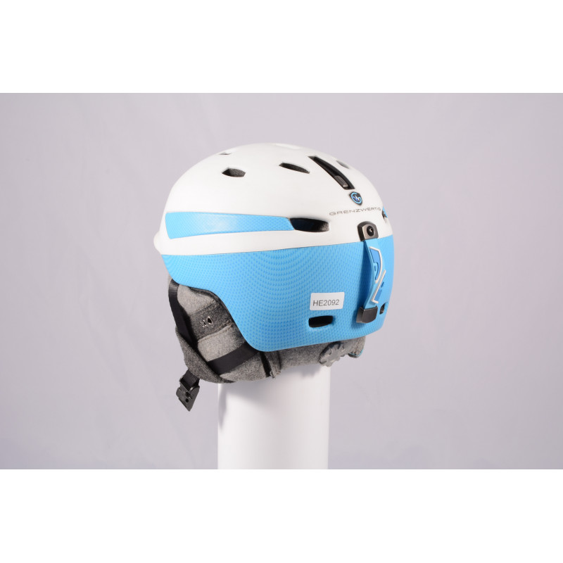 lyžiarska/snowboardová helma PRET EFFECT GRENZWERTIG 2019, WHITE/blue, Air ventilation, nastaviteľná