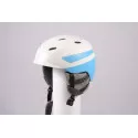 lyžařská/snowboardová helma PRET EFFECT GRENZWERTIG 2019, WHITE/blue, Air ventilation, nastavitelná