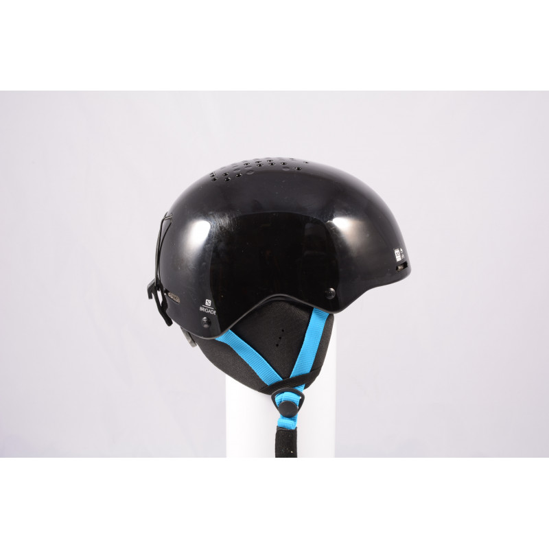 lyžiarska/snowboardová helma SALOMON BRIGADE 2020, Black/blue, nastaviteľná ( TOP stav )