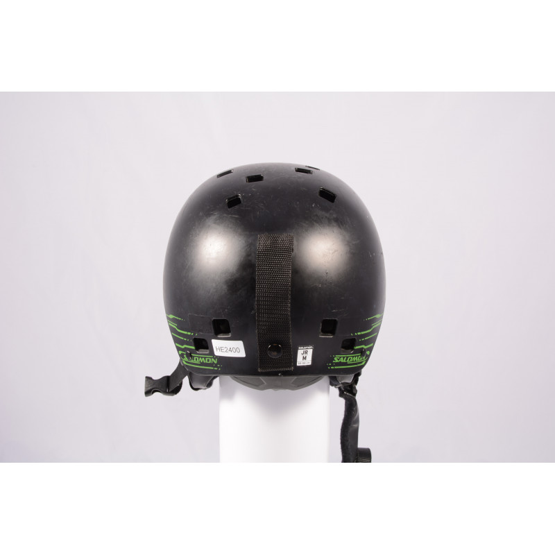 casco da sci/snowboard SALOMON JIB Stickers, Black/green, regolabile