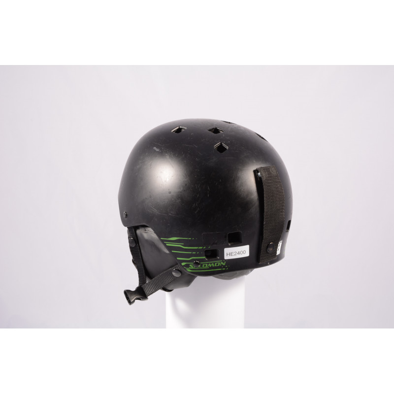 ski/snowboard helmet SALOMON JIB Stickers, Black/green, adjustable