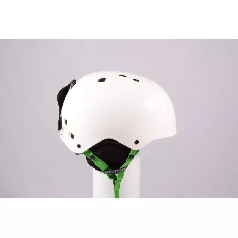 casco de esquí/snowboard SALOMON JIB, WHITE/green, ajustable