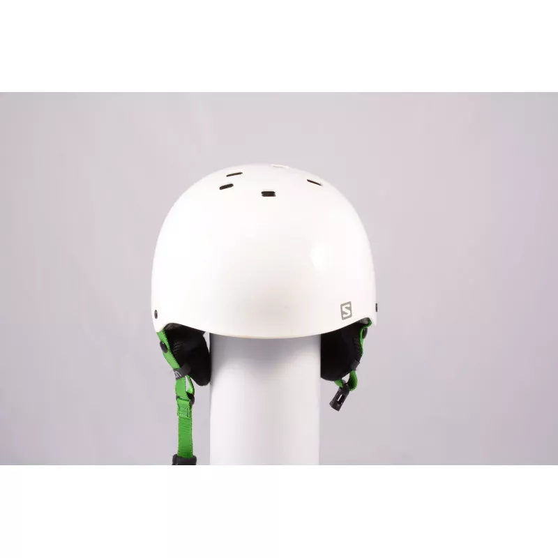 casco de esquí/snowboard SALOMON JIB, WHITE/green, ajustable