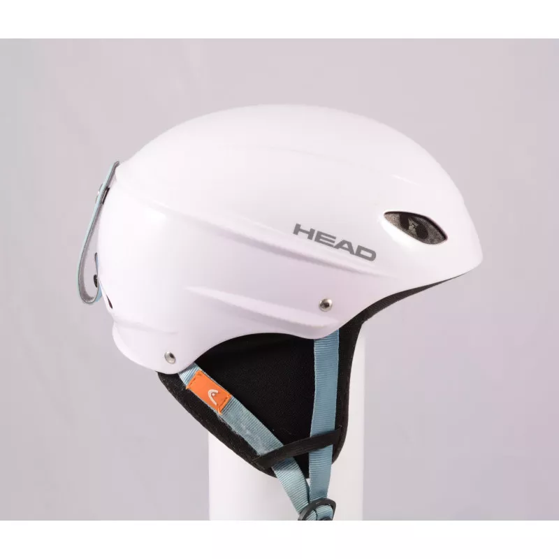 skidhjälm/snowboardhjälm HEAD 2020 WHITE/blue, justerbar ( TOP-tillstånd )