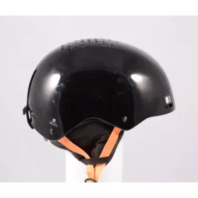 casque de ski/snowboard SALOMON BRIGADE 2020, Black/orange, réglable ( en PARFAIT état )