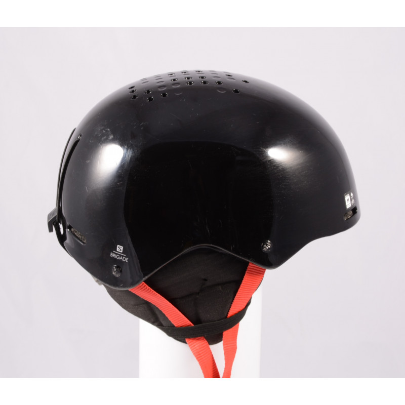 casco de esquí/snowboard SALOMON BRIGADE 2020, Black/red, ajustable ( condición TOP )