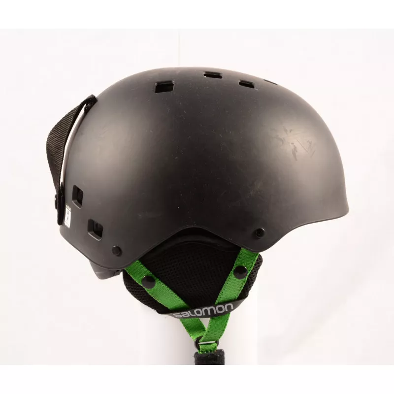 lyžiarska/snowboardová helma SALOMON JIB Black/green, nastaviteľná