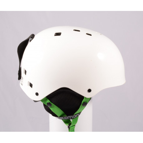 skihelm/snowboardhelm SALOMON JIB, WHITE/green, verstelbaar ( TOP staat )