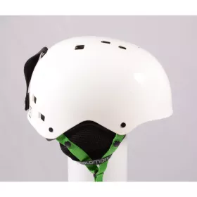 kask narciarsky/snowboardowy SALOMON JIB, WHITE/green, regulowany