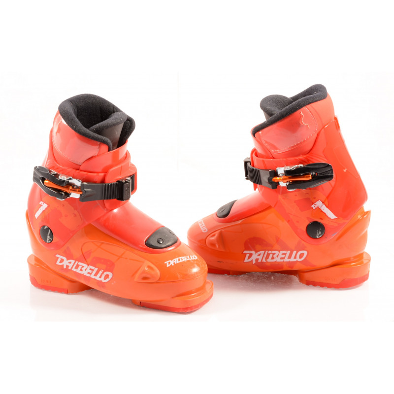 children's/junior ski boots DALBELLO CX R1, RED/orange ( TOP condition )