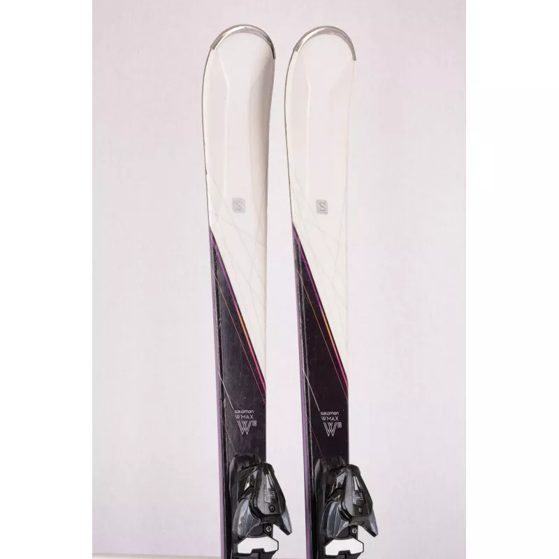 dames ski's SALOMON W-MAX 8, woodcore, carver rocker, pulse pad + Salomon Mercury 11