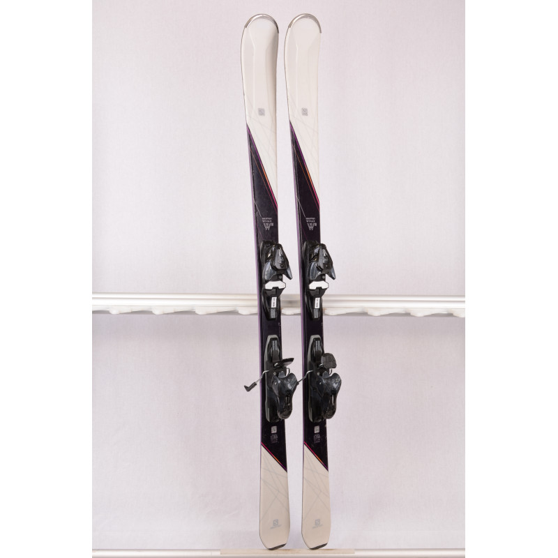 skis femme SALOMON W-MAX 8, woodcore, carver rocker, pulse pad + Salomon Mercury 11