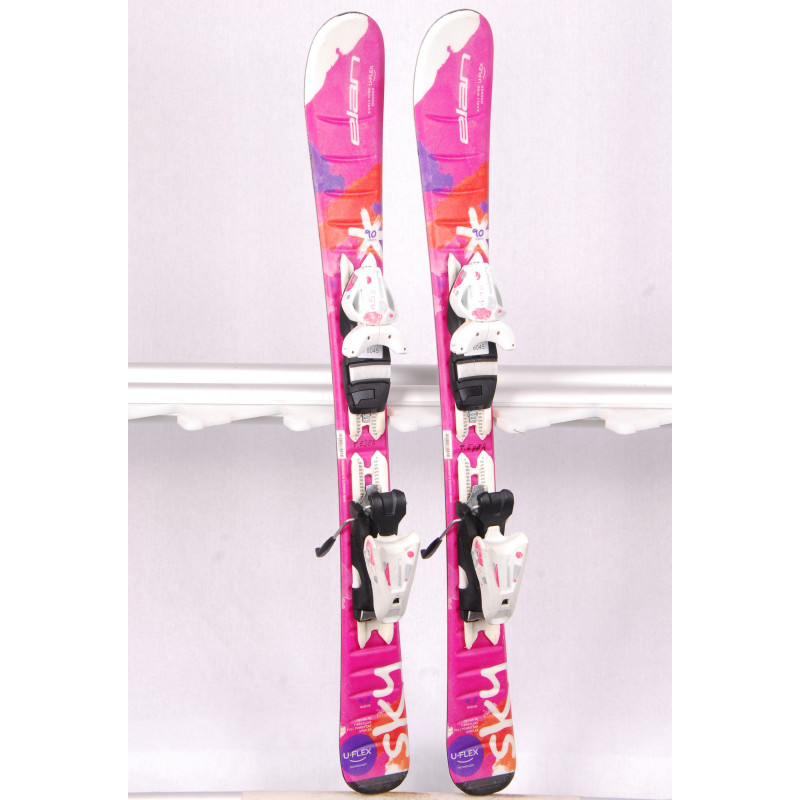 children's/junior skis ELAN SKY QS, U-FLEX,FIBREGLASS, FULL POWER CAP, SYNFLEX + Elan 4.5