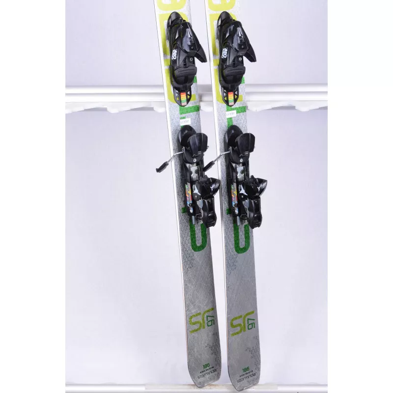 skis freeride STOCKLI STORMRIDER 97 SILV/GR, titan, woodcore, SWISS made + Atomic FFG 12 ( en PARFAIT état )