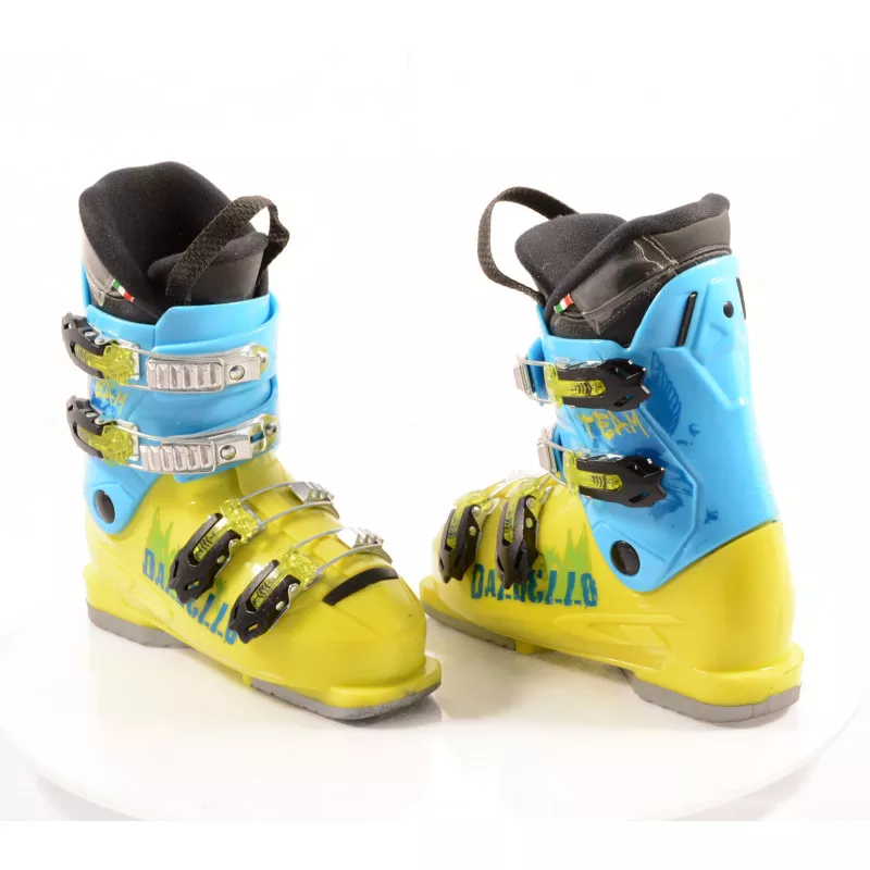 botas esquí niños DALBELLO TEAM 4 COMP J, BLUE/yellow, macro