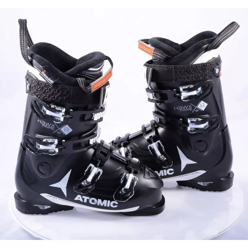 women's ski boots ATOMIC HAWX PRIME R 90 W, MEMORY fit, SOLE flex, 3D silver, THINSULATION, BLACK