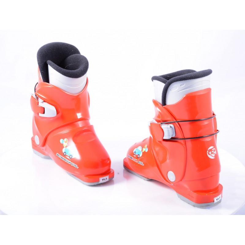children's/junior ski boots ROSSIGNOL R18 car, RED ( TOP condition )