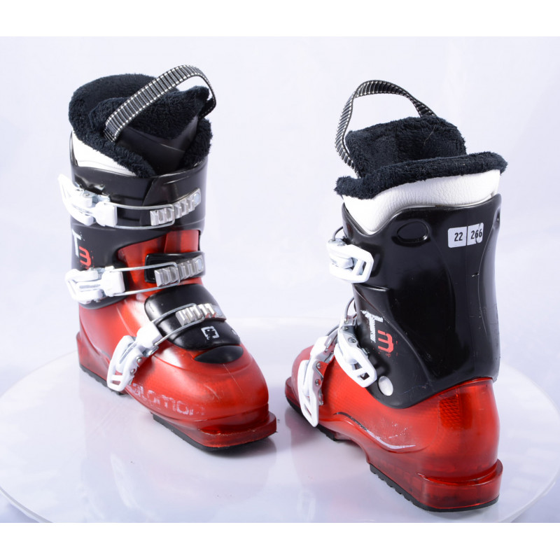 children's/junior ski boots SALOMON T3, RED/black