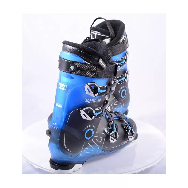 Skischuhe SALOMON X PRO R90 BLACK/blue, energyzer 90, oversized pivot, my custom fit 3D, THINSULATE