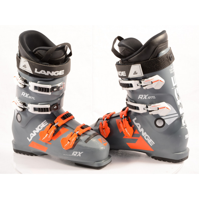 chaussures ski LANGE RX 100/90 RTL, GREY/orange, DUAL CORE, ERGO profile, micro, macro