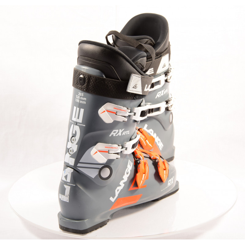 chaussures ski LANGE RX 100/90 RTL, GREY/orange, DUAL CORE, ERGO profile, micro, macro