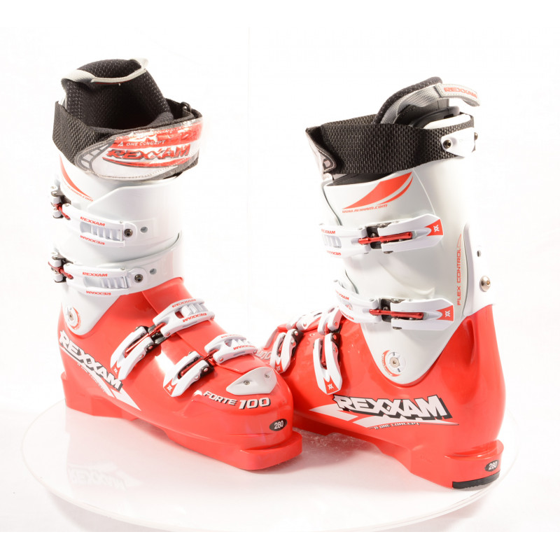 new ski boots REXXAM FORTE 100 red, ONE concept, MADE in JAPAN, TWIN canting, FLEX control, micro, macro ( NEW )
