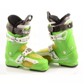 skischoenen SALOMON FOCUS green, AUTO CUSTOM SHELL, OVERSIZED LEVER, FREESTYLE micro, macro
