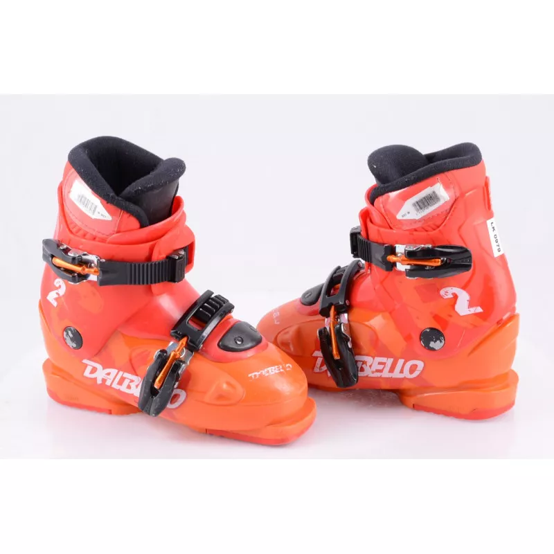 botas esquí niños DALBELLO CR 2, 1 ratchet buckle, ORANGE/red ( condición TOP )