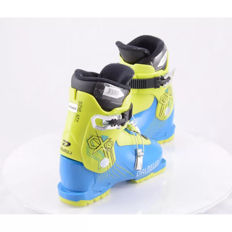 botas esquí niños DALBELLO CXR 2, 2019 ratchet buckle, BLUE/yellow ( condición TOP )