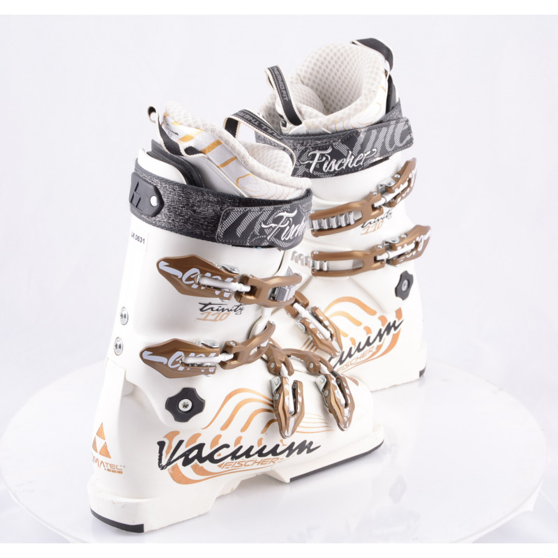 women's ski boots FISCHER TRINITY 110 VACUUM, WHITE, SOMATEC, micro, macro, VACUUM fit ( like NEW )