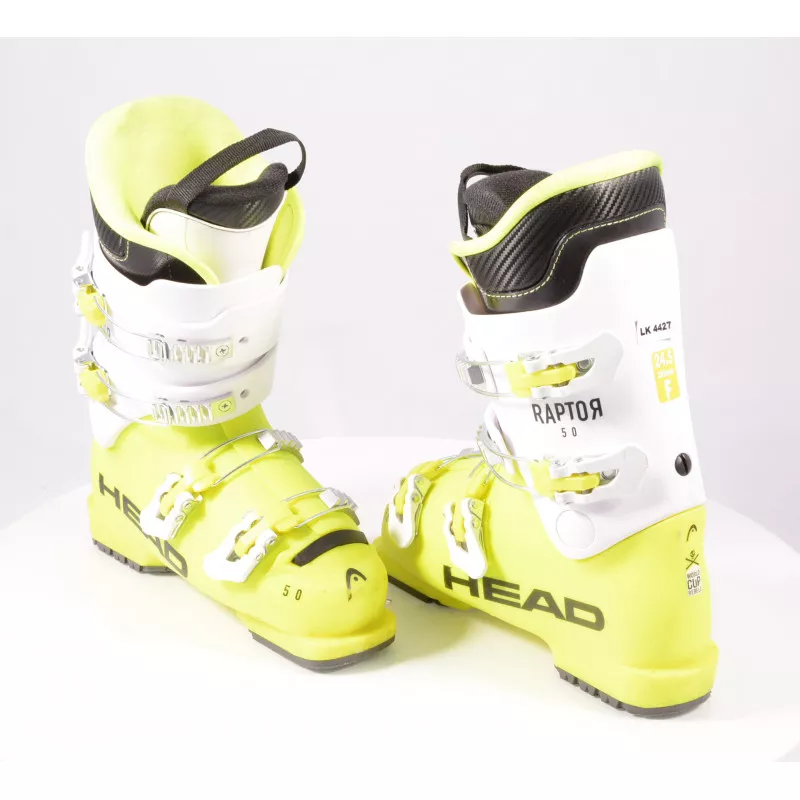 buty narciarskie dla dzieci HEAD RAPTOR 50 HT, 2019, YELLOW/white, macro