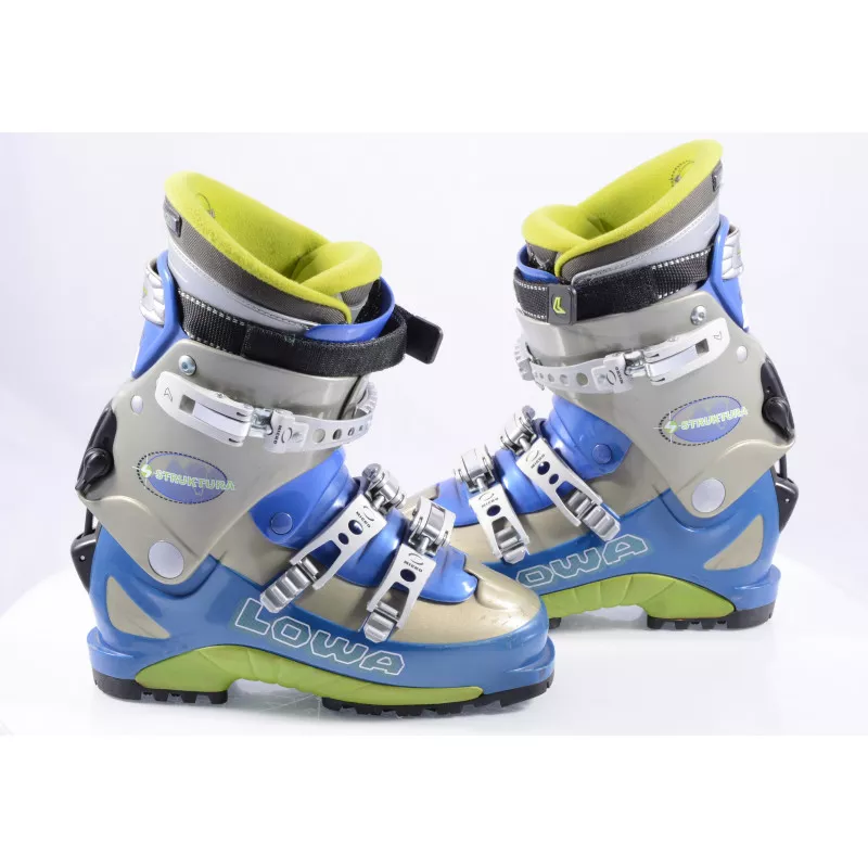 ski touring boots LOWA STRUKTURA, micro, SKI/WALK, blue/grey/green ( TOP condition )