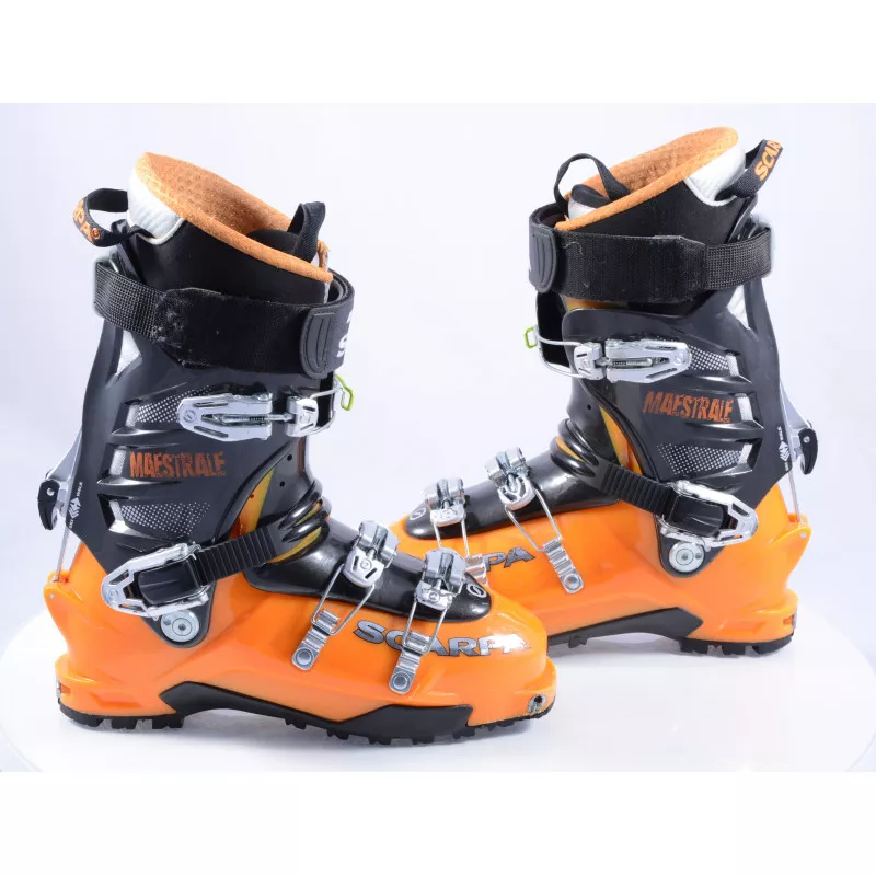 scarponi scialpinismo SCARPA MAESTRALE, TLT, MANGO/black, SKI/WALK, axial alpine tech ( in PERFETTO stato )