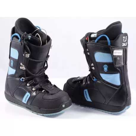 snowboardové topánky BURTON WOMENS PROGRESSION, Truefit, IMPRINT 1, BLACK/blue ( TOP stav )