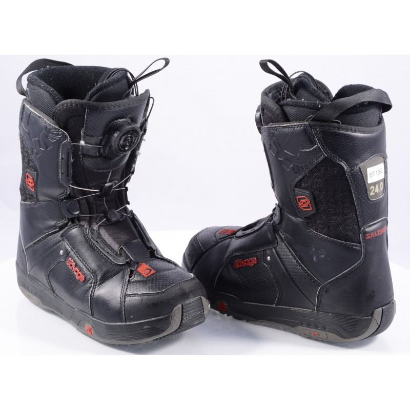 boots snowboard SALOMON SAVAGE RTL black/red, BOA technology