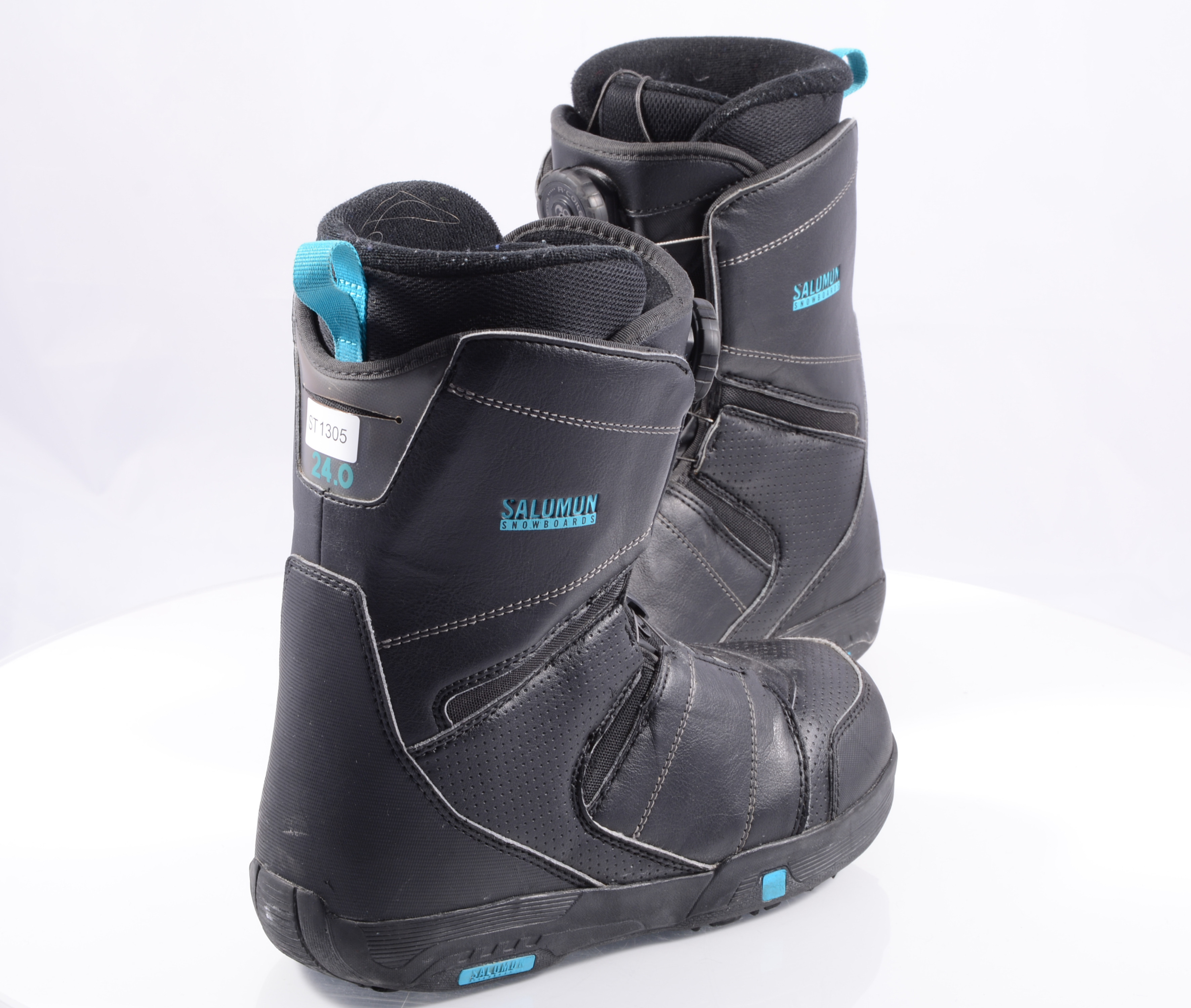 Salomon Snowboard Boots BOA Faction Black Mens Size 9.5 