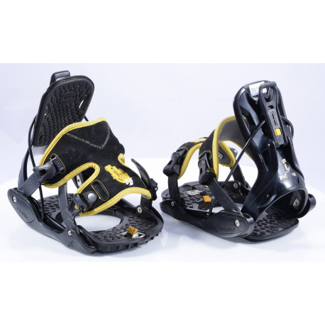 snowboardbindning FLOW EVOLVE Black/yellow, size M